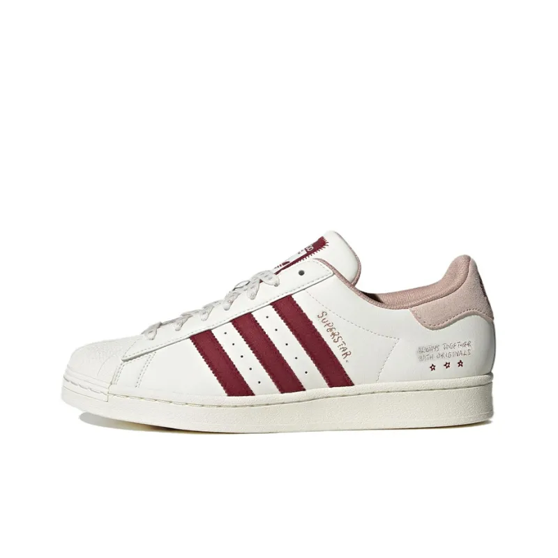 Adidas originals superstar slip on womens red on sale