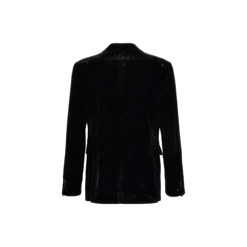Dsquared2 Velvet Sequined Single Breasted Blazer-1