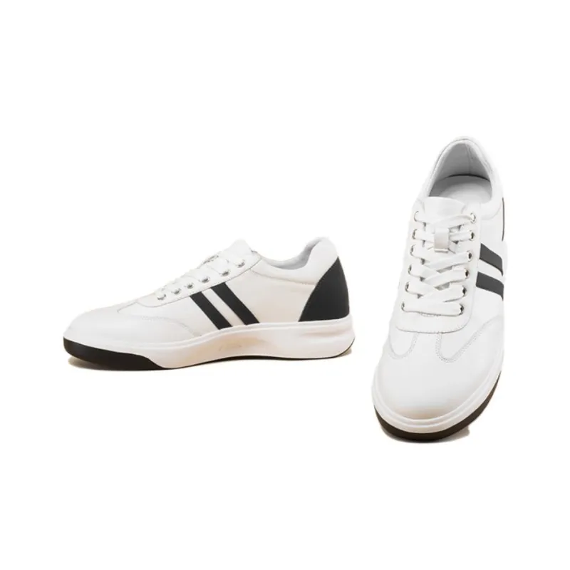 He Jinchang Breathable And Wear resistant Low Top Skateboard Shoes Men's White-4