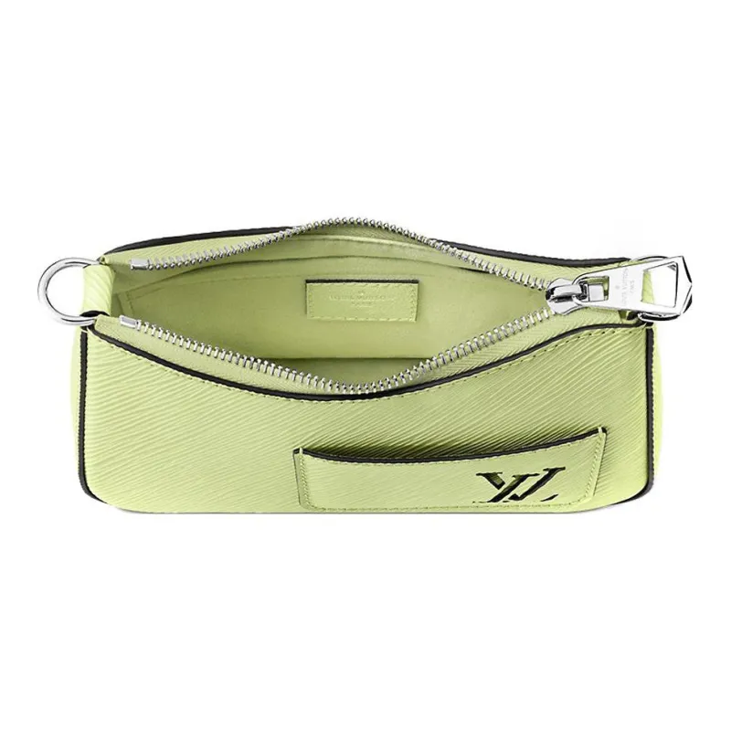 LOUIS VUITTON MARELLINI Epi Grained Cow Leather Shoulder Bag Portable Crossbody Bag Shoulder Bag Women's Green-3