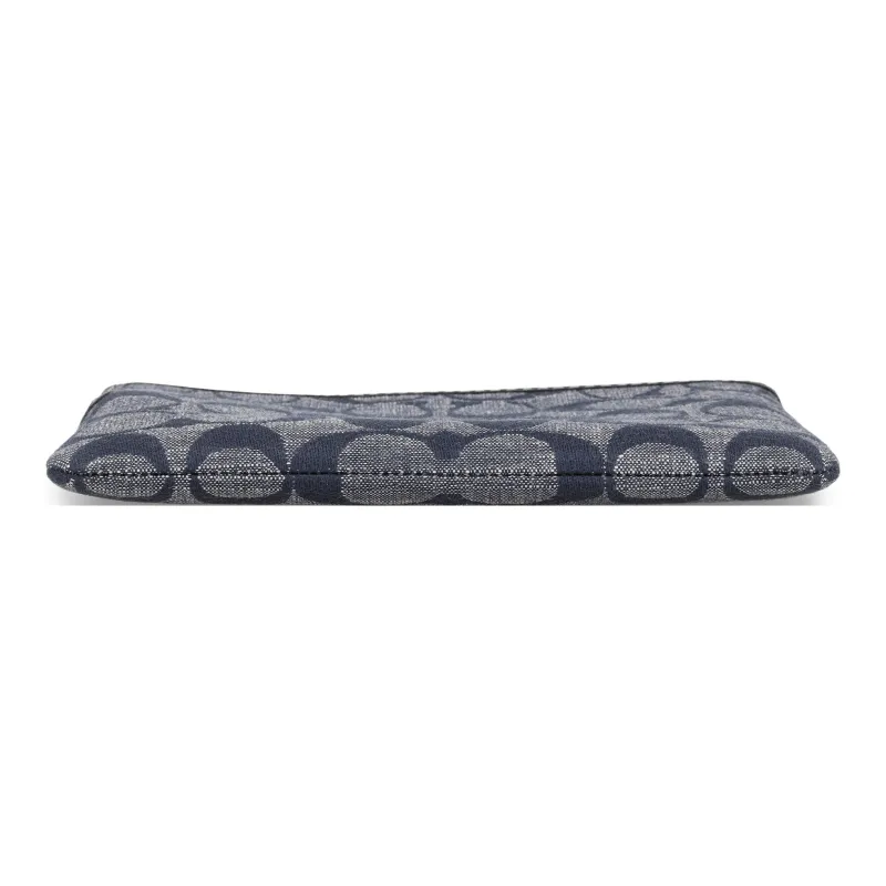 COACH Nolita Fabric Wrist Bags Clutches Small Size Women's Denim Blue-3