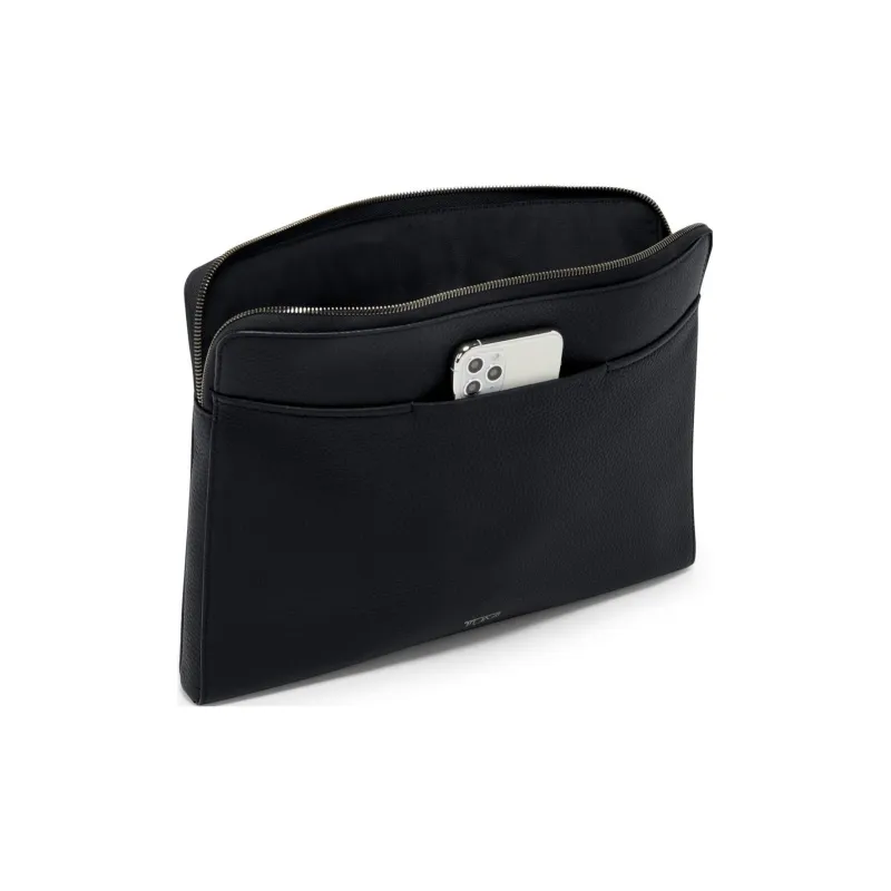 TUMI Leather Laptop Clutches Unisex Black-1