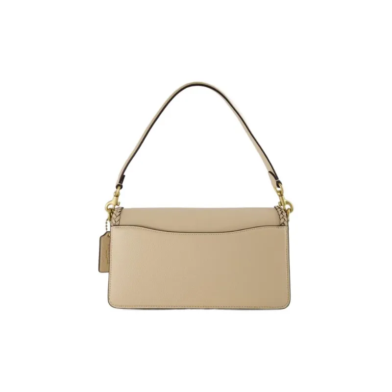 COACH Tabby Smooth Calf Leather Handbag, Shoulder Bag Women's Beige-2