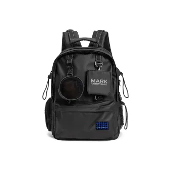 FAIRWHALE PU Backpack Large Size Unisex Black/White