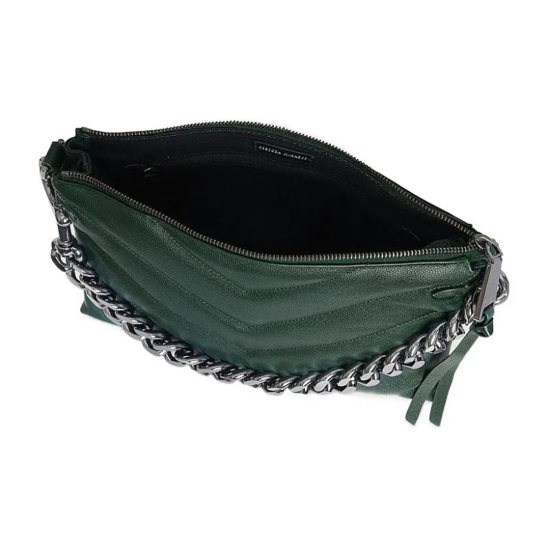 REBECCA MINKOFF Leather Shoulder Bag Crossbody Bag Large Size Women's Bottle Green-2