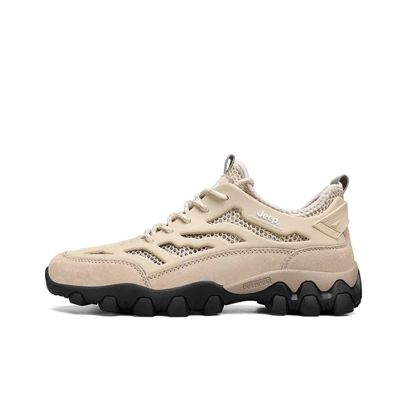 Jeep Wear Resistant Water Resistant Lightweight Low Top Outdoor Shoes Men's Sand-0