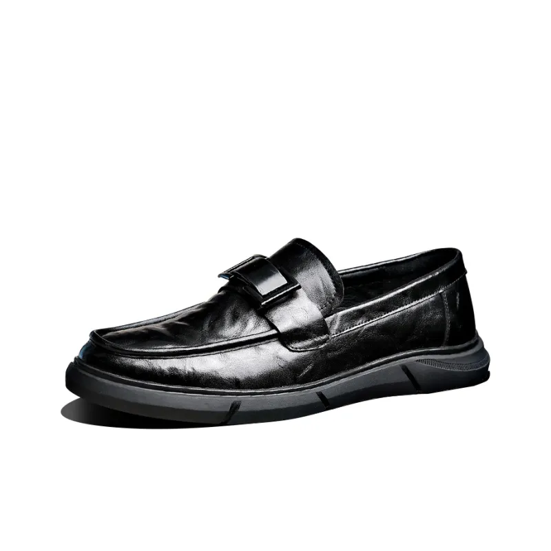 VANSSI Loafers Men Low Top Black/Brown-3