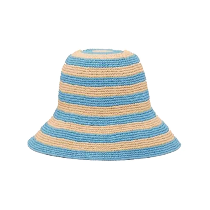 PRADA Bucket Hats Women's Blue/Apricot-0