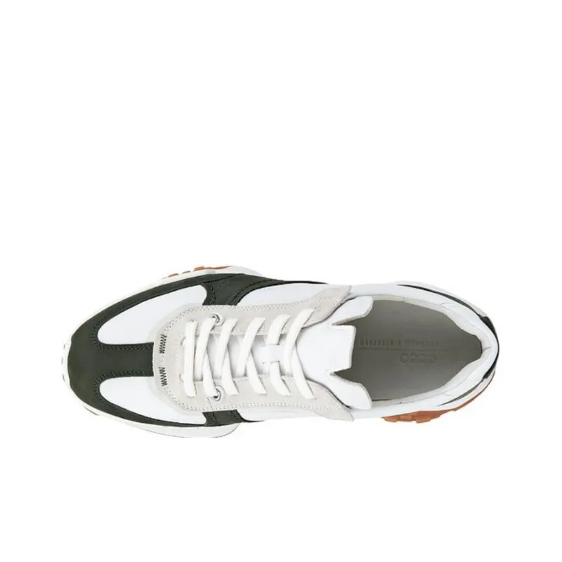 Ecco Cushioning Anti Slip And Wear Resistant Low Top Casual Shoes Men's White Green-2