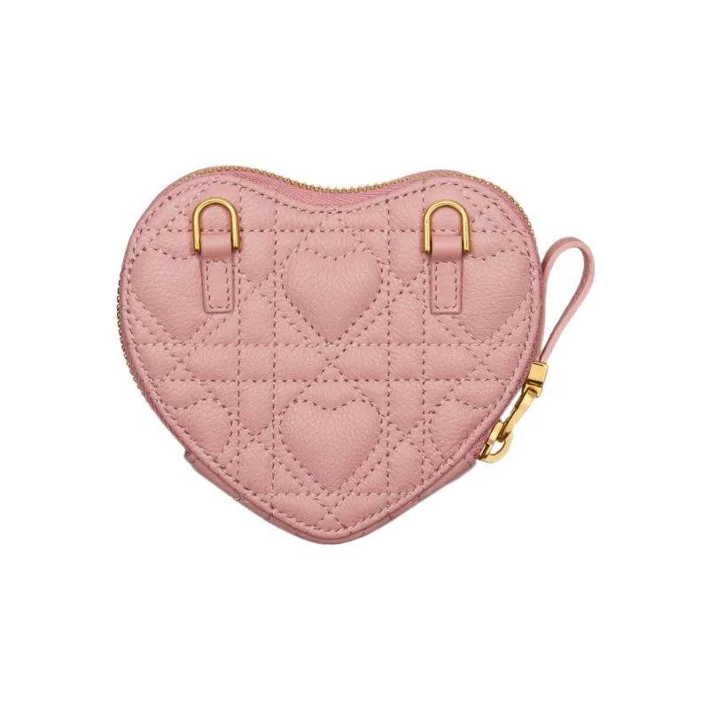 DIOR Caro Calfskin Handheld Shoulder Bag, Crossbody Bag Regular Women's Vintage Pink-3