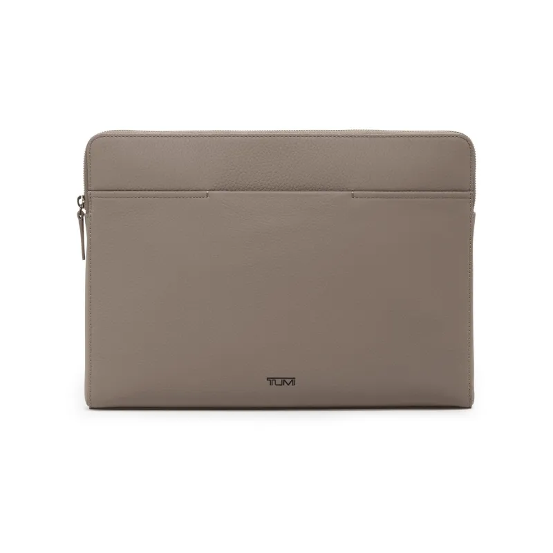 TUMI Leather Storage Bags Laptop Bags Regular Unisex Taupe-0