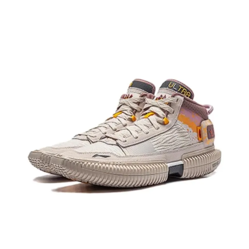LiNing Badfive 3 Ultra Mid Top Basketball Shoes Men's Moonlight Gray-2