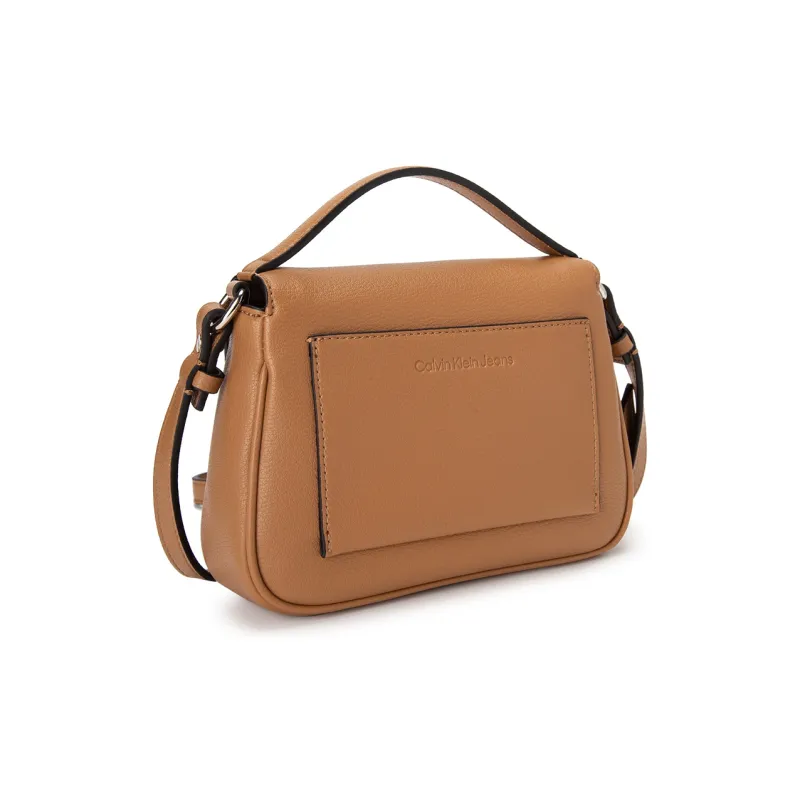CALVIN KLEIN Artificial Leather Shoulder Bag, Crossbody Bag, Handbag Women's Brown-2