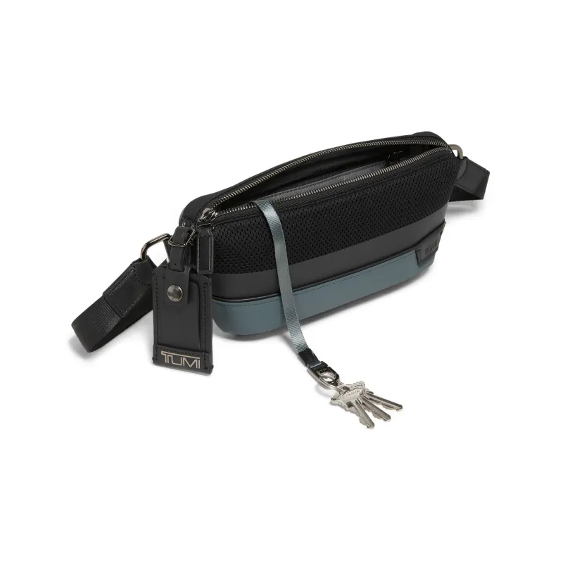 TUMI Nylon Shoulder Bags Fanny Pack Regular Men's Black & Blue-1