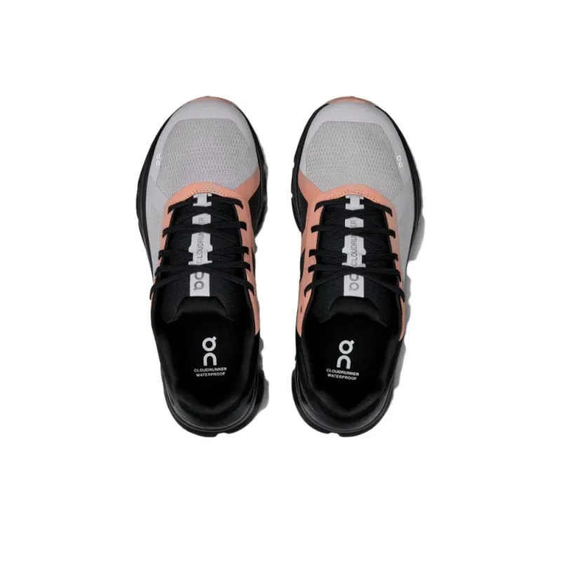 On Cloudrunner Cushioned Anti Slip Wear Resistant And Water Resistant Low Top Running Shoes Women's Black-3