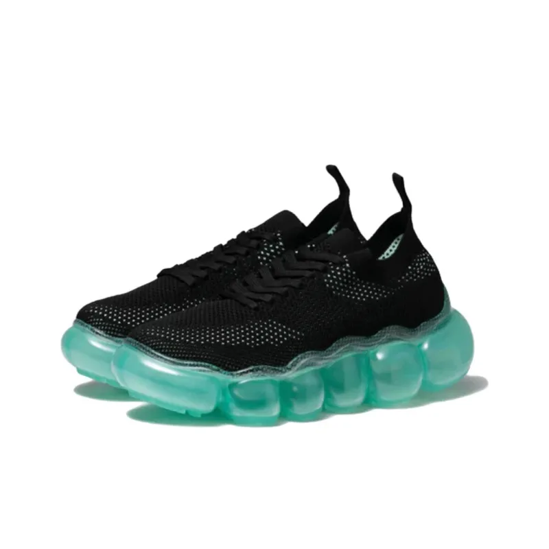 Grounds Jewelry Paint Low-Top Casual Shoes Unisex Black Green-1