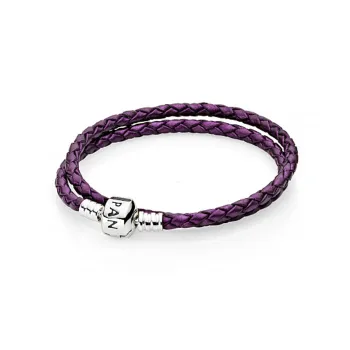 Pandora 925 Sterling Silver Bracelets Women's Purple
