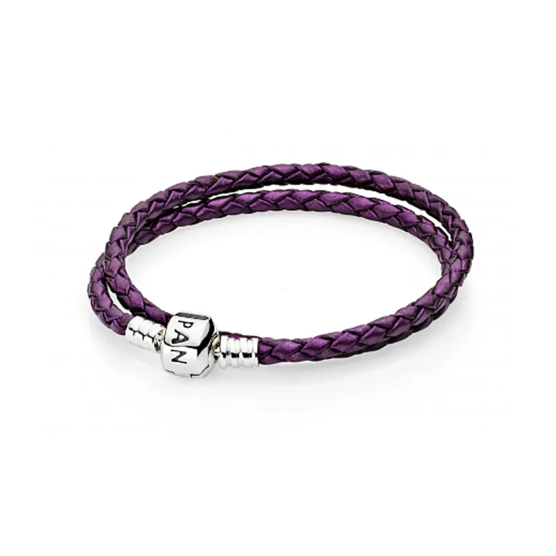 Pandora 925 Sterling Silver Bracelets Women's Purple-0