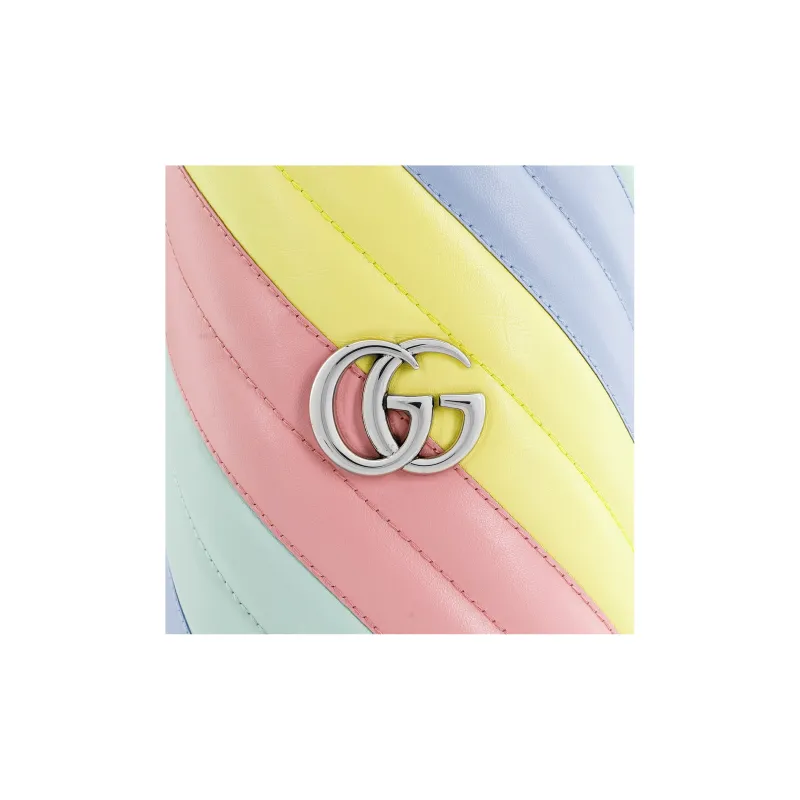 GUCCI GG Marmont Leather Bucket Bags Shoulder Bag Crossbody Bag Mini Women's Blue/pink/blue/green-4
