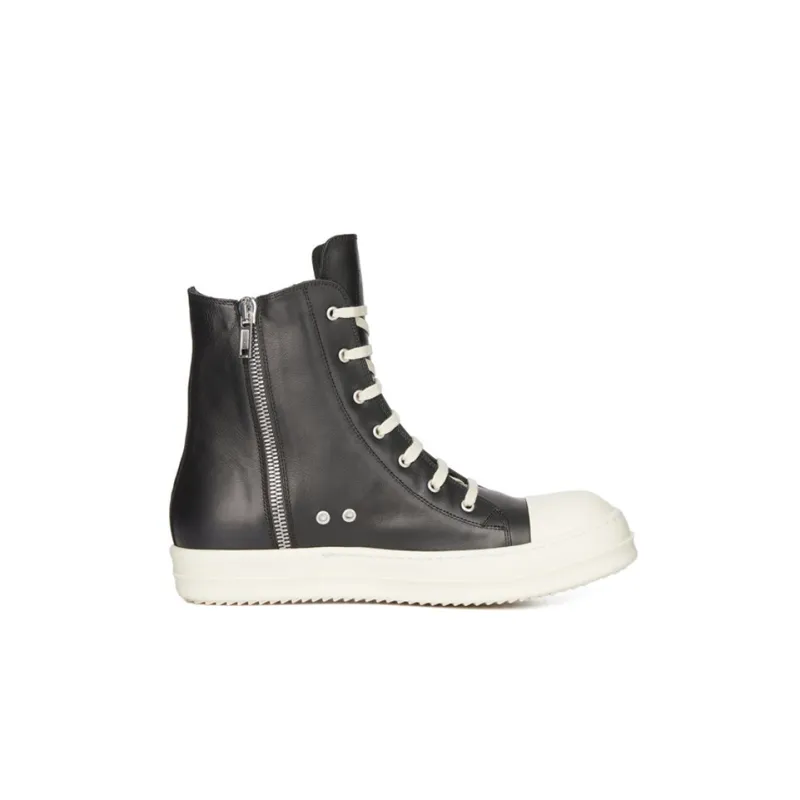 RICK OWENS/RO LUXOR Abrasion Resistant High Top Skateboard Shoes Women's Black-1