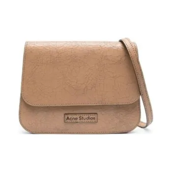 Acne Studios Cow Leather Handbag, Shoulder Bag, Crossbody Bag Regular Women's Dark Beige