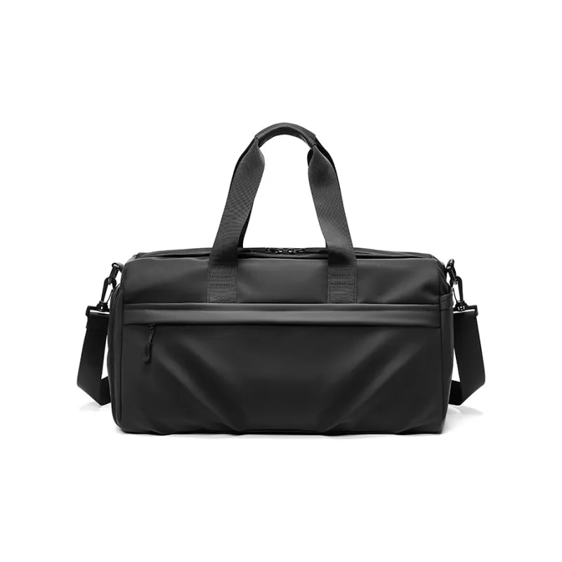 KMV Polyester Shoulder Bag Crossbody Bag Gym Bag Large Size Men's Black/Gray-3