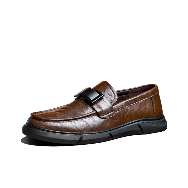 VANSSI Loafers Men Low Top Black/Brown-0