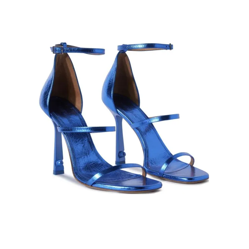 OFF-WHITE Lollipop Strappy Heel Sandal Blue Women's-1