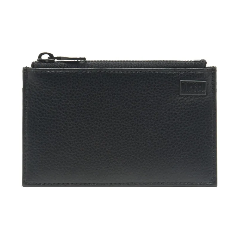 DIESEL Cow Leather Wallets Card Holders Medium Size Women's Black-0