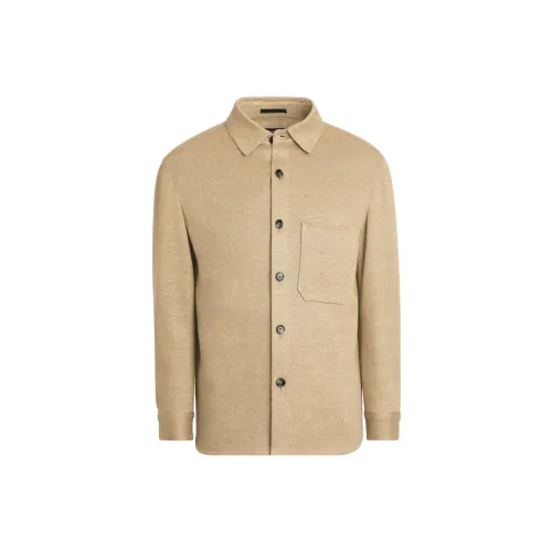 Ermenegildo Zegna Shirts Men Light Beige