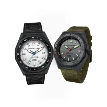 CHRONOLOGIA Adventurer Series Wrist Watch Mechanical Movement Canvas Strap 43mm White Dial Unisex 78704 9 G