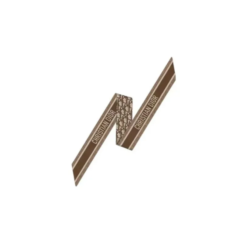 DIOR Silk Scarves Unisex Brown-0