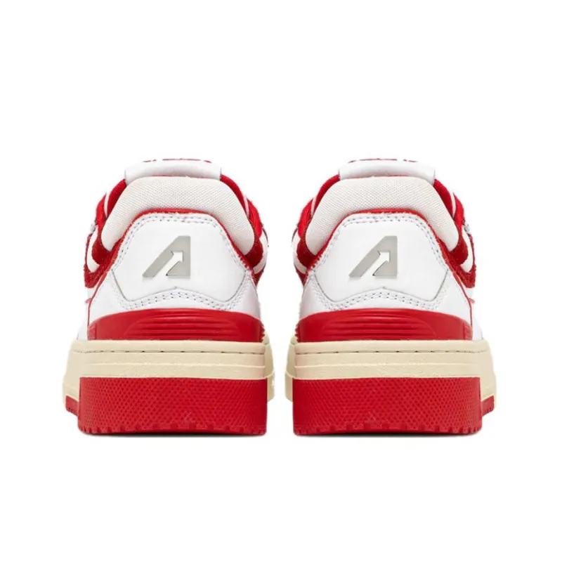 AUTRY Clc Leather Sneakers 'White Red'-3