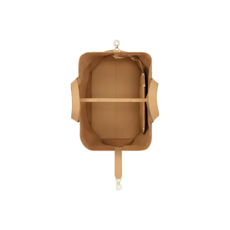 DIOR Calfskin Handbag Tubas Women's Tan-2