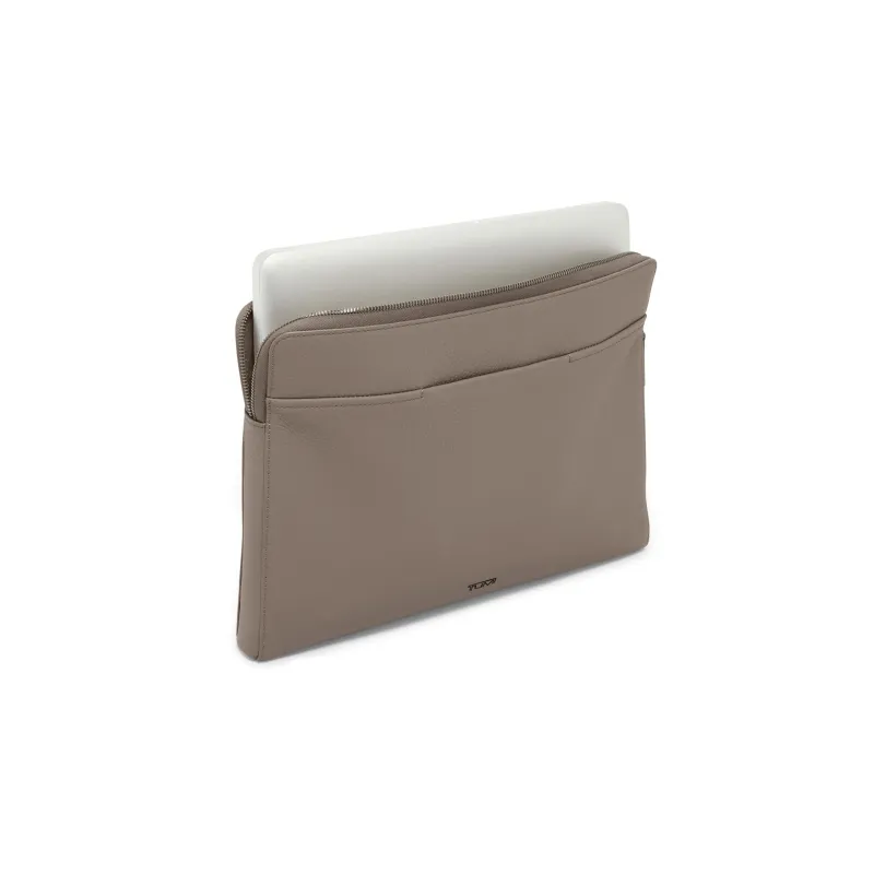 TUMI Leather Storage Bags Laptop Bags Regular Unisex Taupe-3