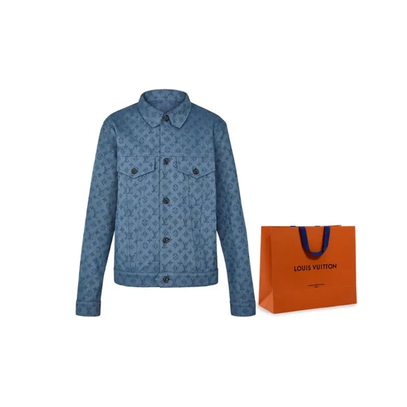LOUIS VUITTON Denim Jacket Men's Blue-2