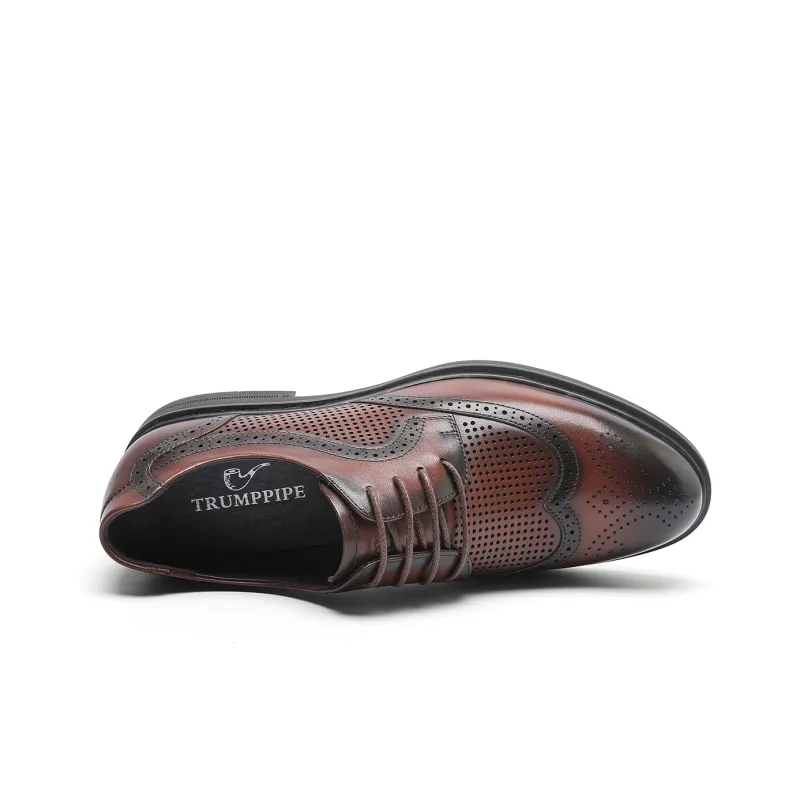 TRUMPPIPE Dress Shoes Men's Dark Brown-2