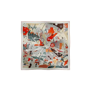 HERMES Silk Scarves Unisex Multicolor