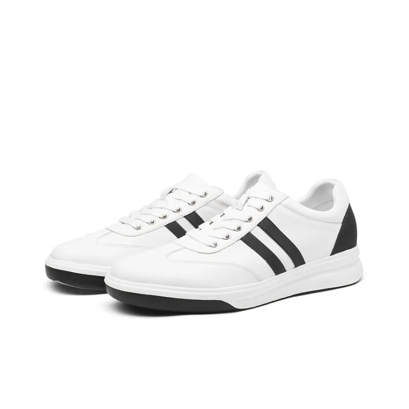 He Jinchang Breathable And Wear resistant Low Top Skateboard Shoes Men's White-3