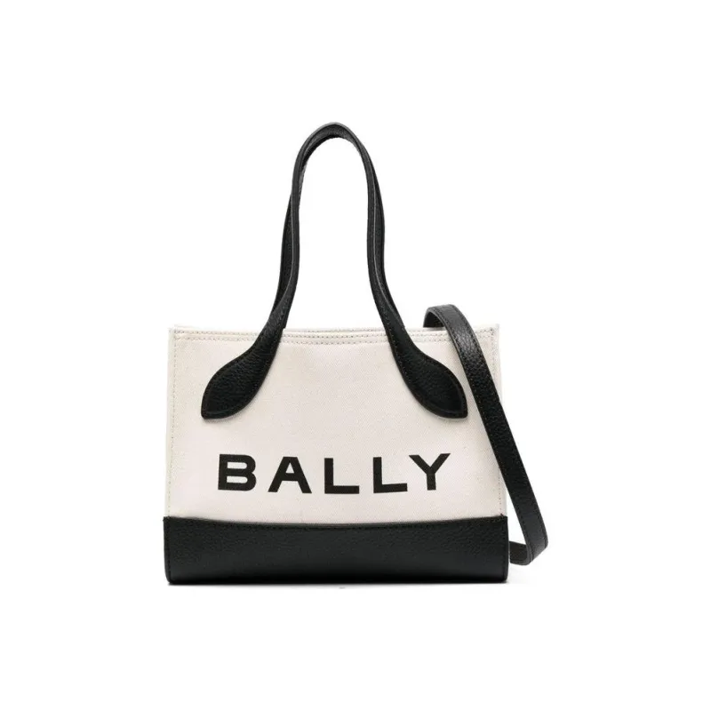 BALLY Fabric Tote Bag Shopping Bag Handbag Shoulder Bag Crossbody Bag Regular Women's White-1