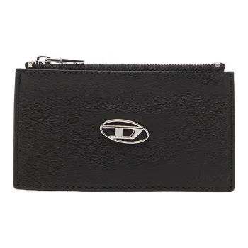 DIESEL Cow Leather Wallets Card Holders Regular Women's Black