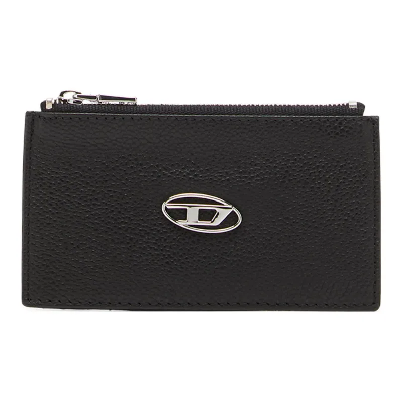 DIESEL Cow Leather Wallets Card Holders Regular Women's Black-0