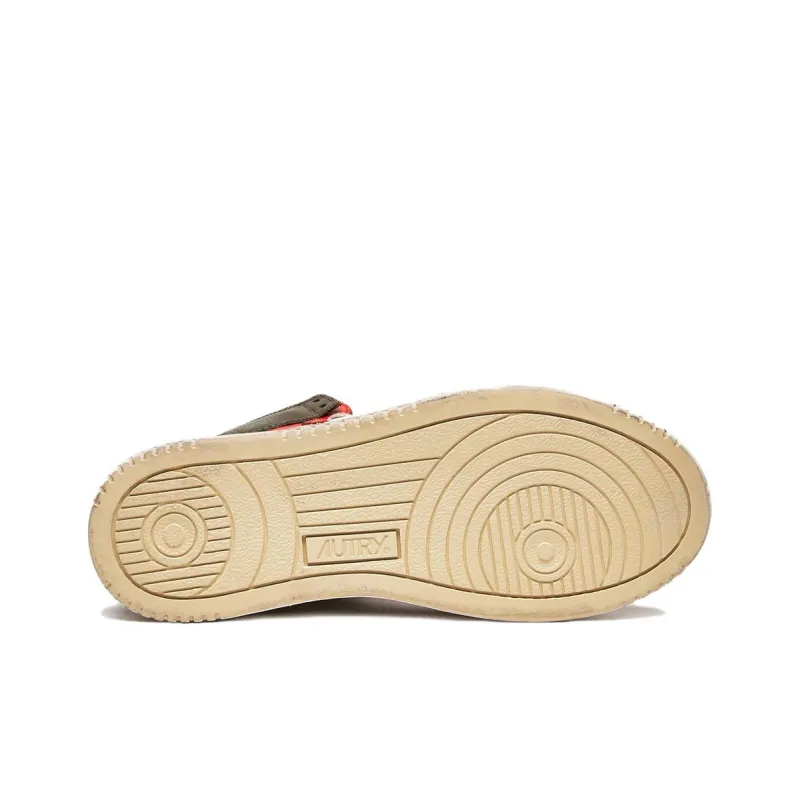 AUTRY Medalist High-Top Skateboard Shoes Women's White Orange Green-4
