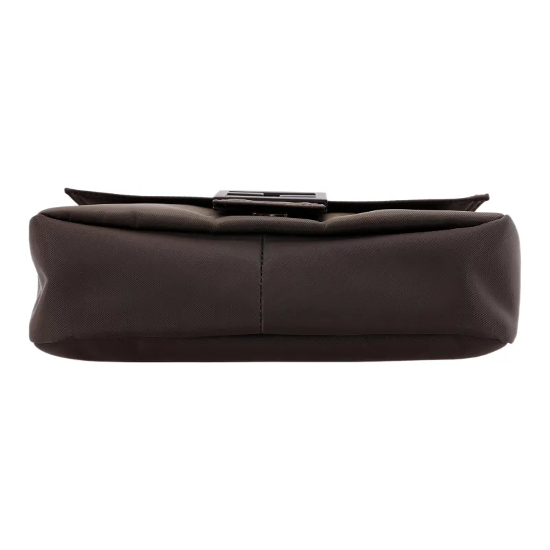 FENDI Baguette Nylon Baguette Bag Messenger Bag Shoulder Bag Crossbody Bag Medium Size Men's Brown-4