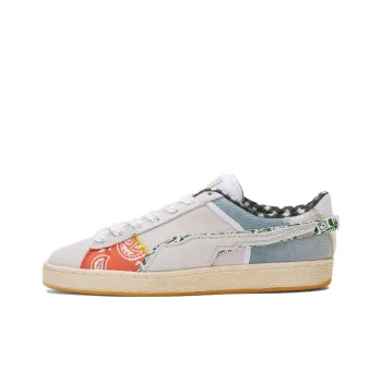 PUMA Suede Backpack Spring Clean Wear-Resistant Low-Top Skateboard Shoes Men's Gray Blue