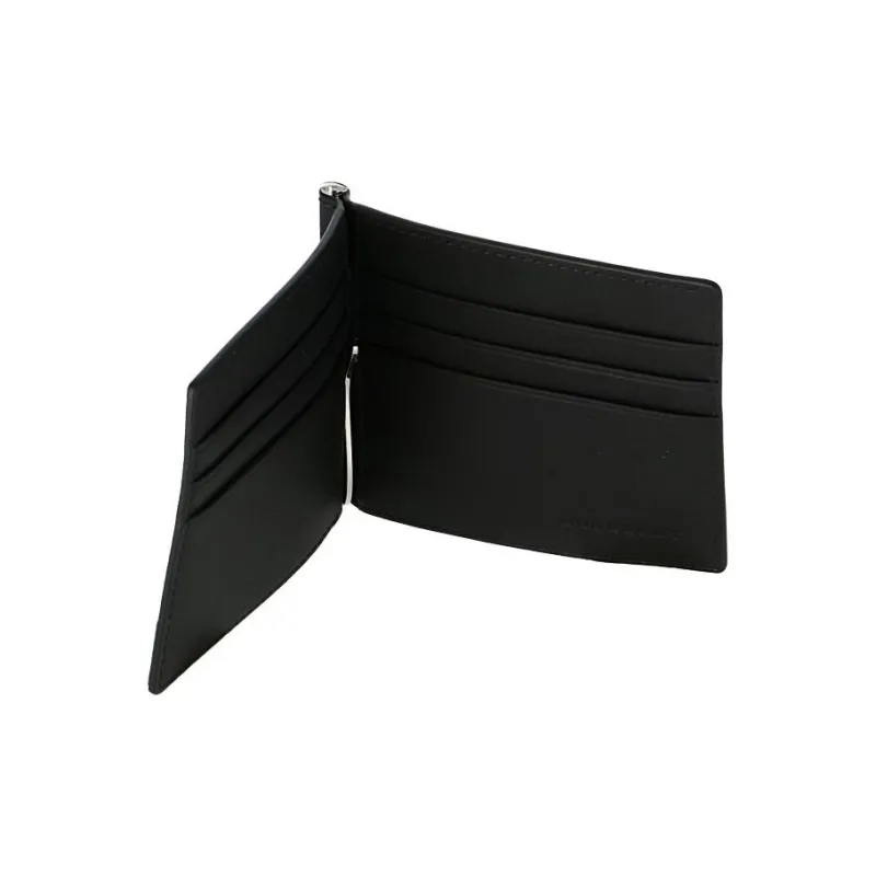Burberry Leather Card Holder Wallets Men's Gray-5