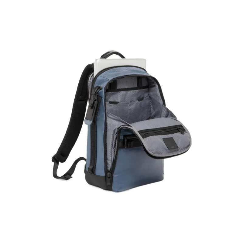 TUMI Nylon Backpack Regular Men's Black & Blue-4