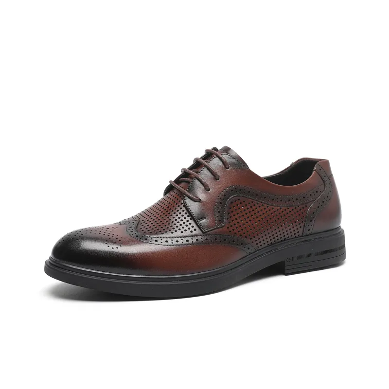 TRUMPPIPE Dress Shoes Men's Dark Brown-1