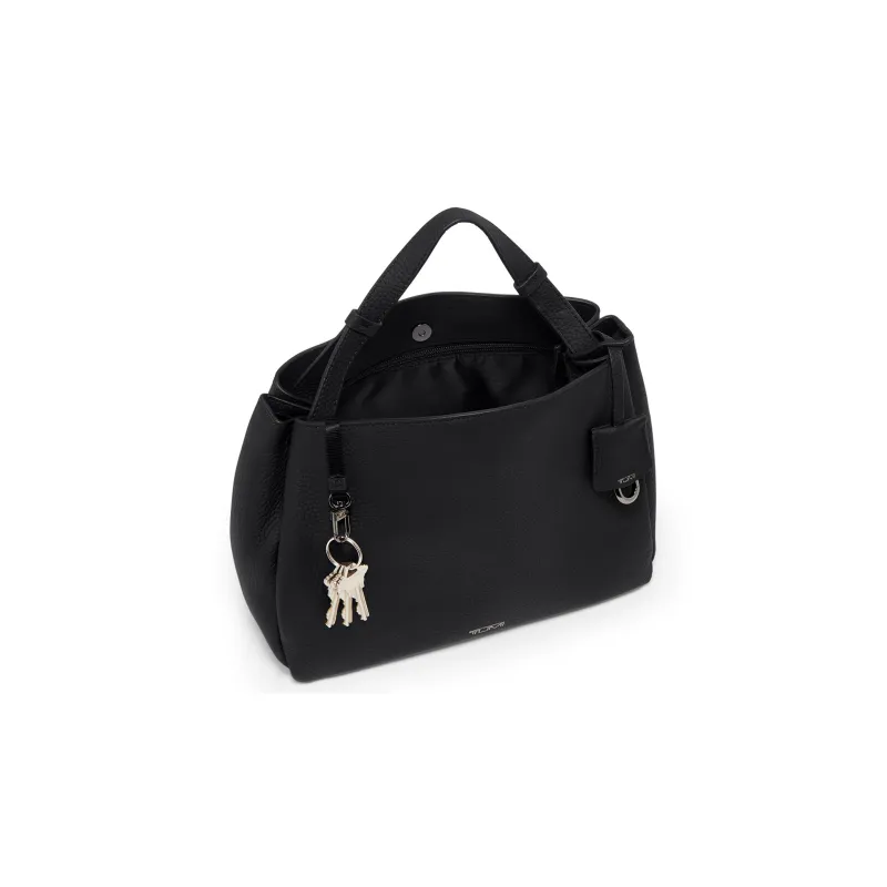TUMI Leather Tote Bag Shopping Bag Handbag Shoulder Bag Crossbody Bag Medium Size Women's Black-3