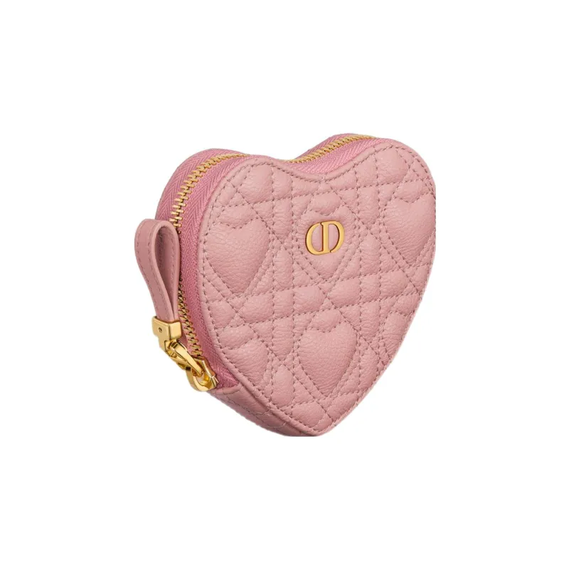 DIOR Caro Calfskin Handheld Shoulder Bag, Crossbody Bag Regular Women's Vintage Pink-2